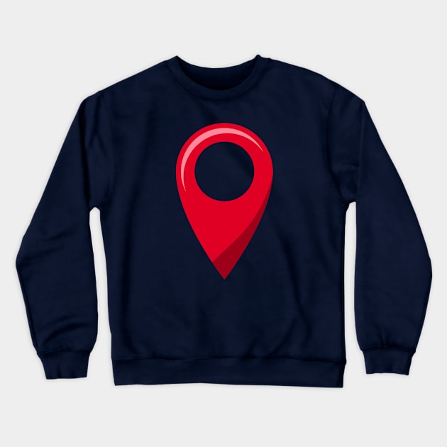 Location symbol. Crewneck Sweatshirt by AraDesign